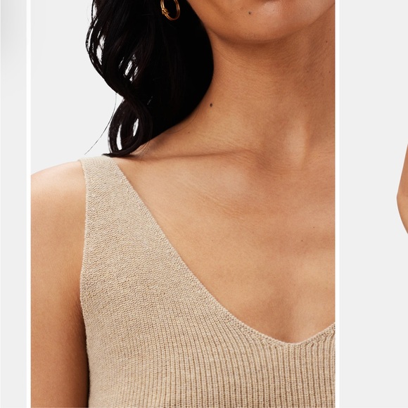 NWT knit cashmere crop in light oatmeal size Small Amour Vert - Picture 6 of 6